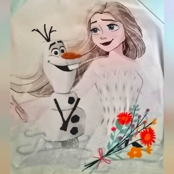 🔥SALE🔥 Disney Frozen Anna and Elsa Girls Short Sleeved Pajamas NWT Size 2T - Picture 5 of 7